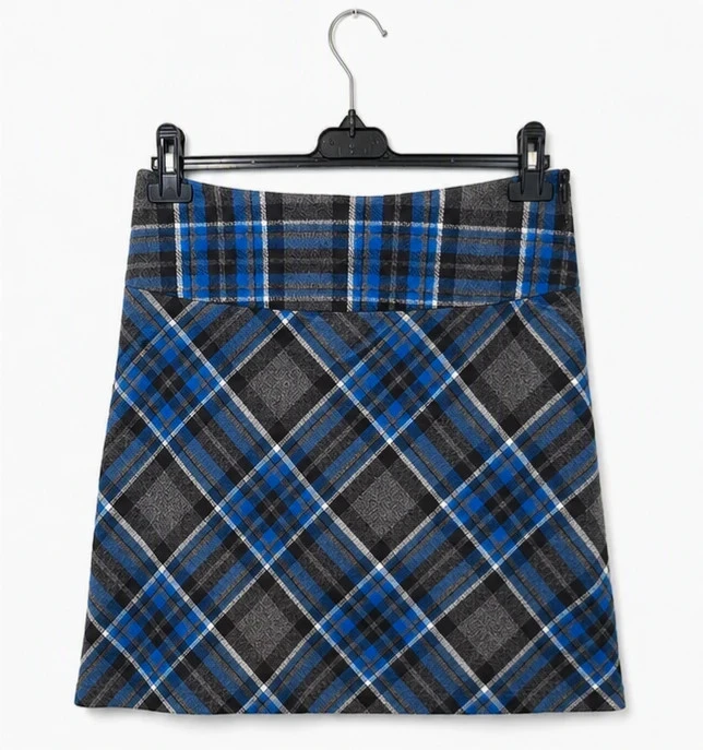 JBC geruite rok blauw/grijs maat 38 – trendy & chique stijl – photo 4